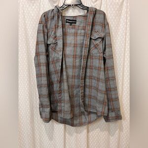 Men's Molokai Surf Co Plad Flannel Button‎ Up Long Sleeve Shirt XXL